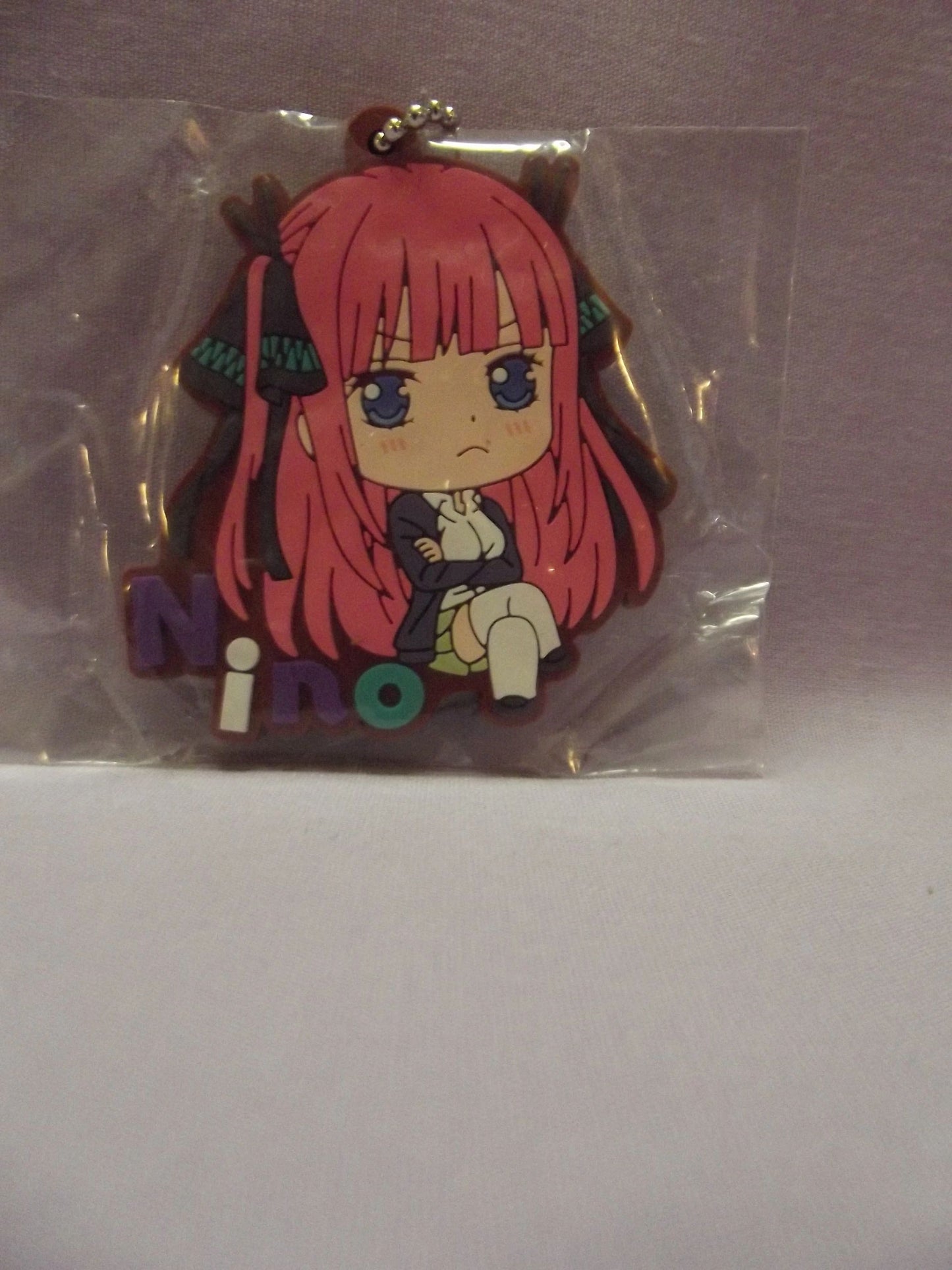 The Quintessential Quintuplets Nino Nakano Rubber Keychain Long Hair
