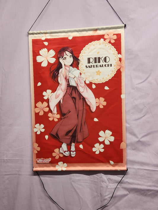 Love Live Sunshine Riko Sakurauchi Cherry Blossom Wall Scroll
