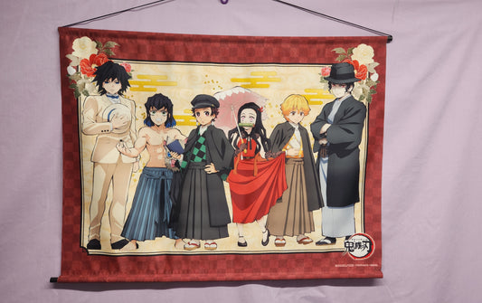 Demon Slayer Group Horizontal Wall Scroll