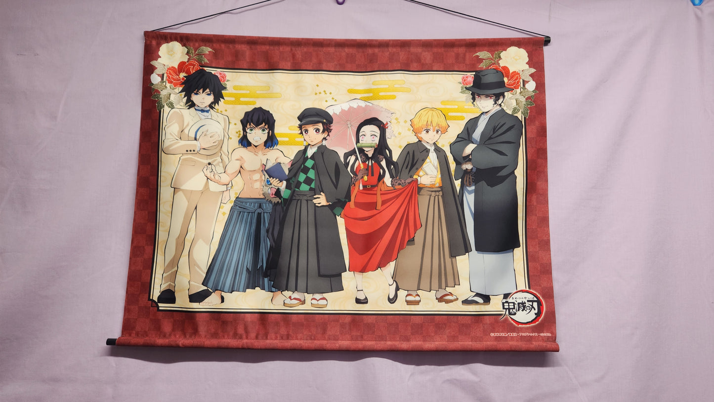 Demon Slayer Group Horizontal Wall Scroll