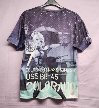 COSPA Kantai Collection Colorado Double-Sided Full Graphic T-Shirt Size L