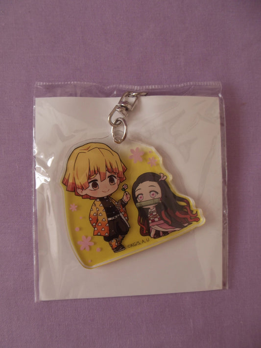 Demon Slayer Zenitsu Agatsuma and Nezuko Kamado Acrylic Keychain