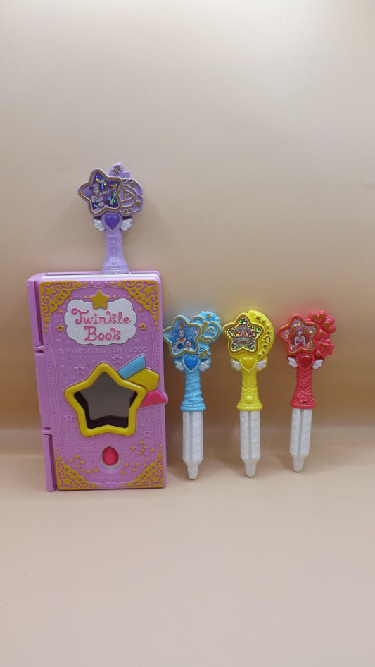 Star Twinkle Precure Twinkle Book with 4 Star Colour Pens