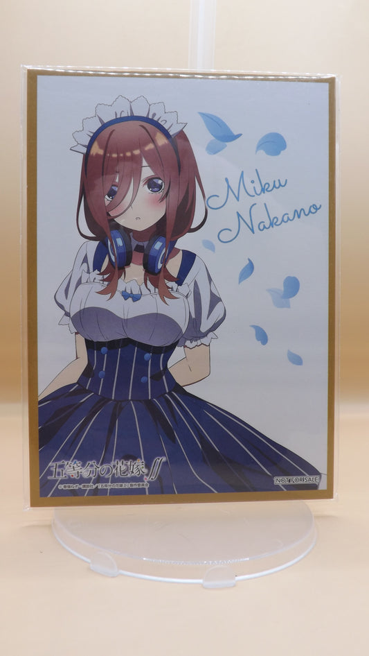 The Quintessential Quintuplets Miku Nakano Maid Art Board Shikishi