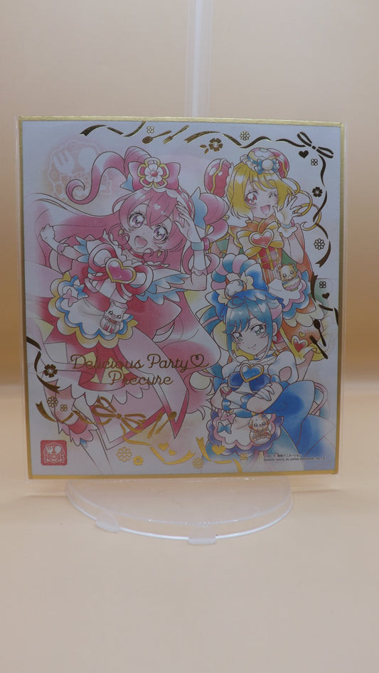 Delicious Party Precure Cure Precious, Cure Spicy, and Cure Yum-Yum Art Board Shikishi