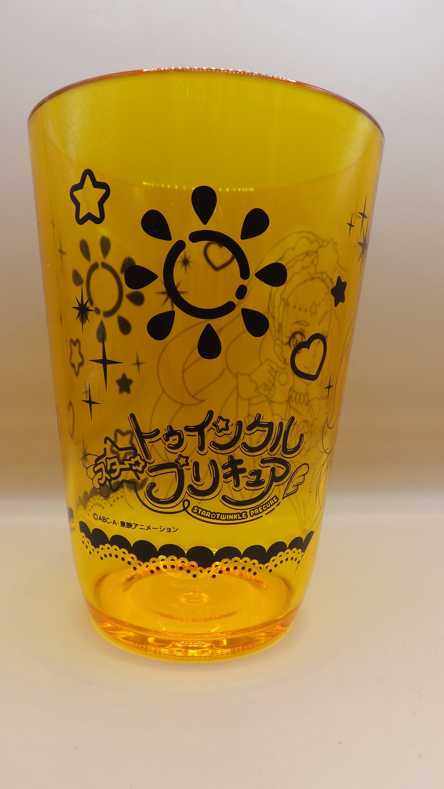 Star Twinkle Precure Cure Soleil Translucent Yellow Glass Cup